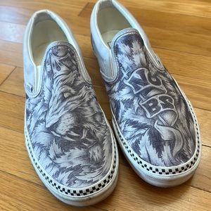 Vans Slip On Custom Lion 10.5